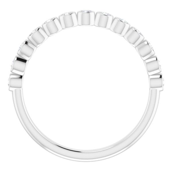 Bezel-Set Stackable Ring