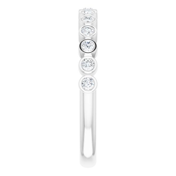 Bezel-Set Stackable Ring