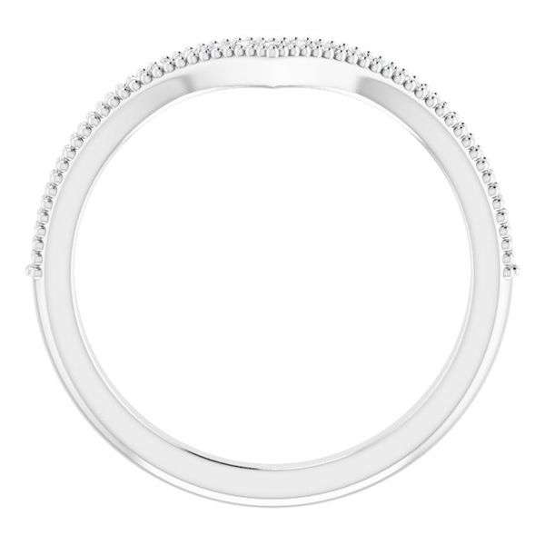 Accented Stackable V Ring