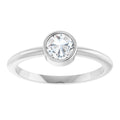 Bezel-Set Stackable Ring