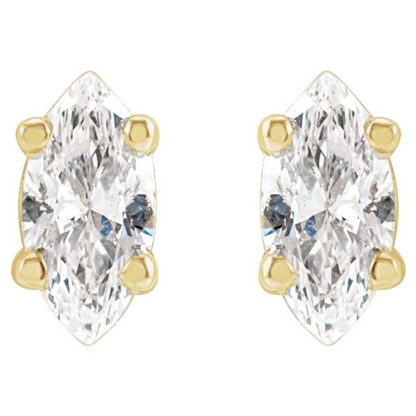 Marquise 4-Prong Lightweight Stud Earrings