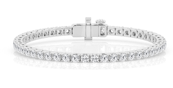 3.08ctw Lab Grown Tennis Bracelet, 14kt White Gold