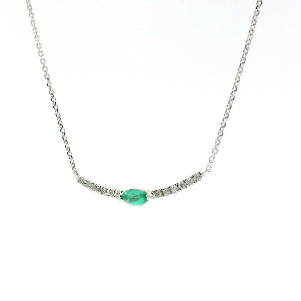Emerald and Diamond Fashion Necklace
