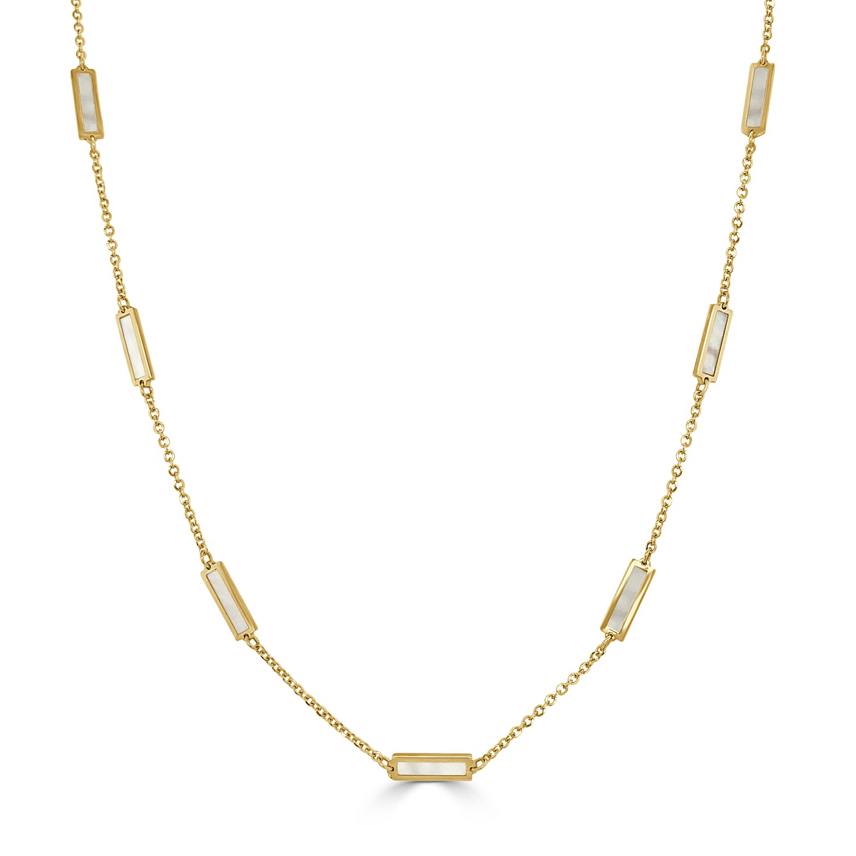 Mother of Pearl Station Necklace
