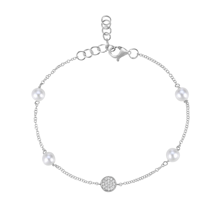 Diamond and Pearl Bracelet