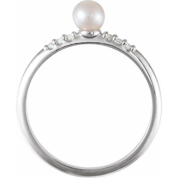 Accented Stackable Pearl Ring