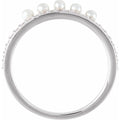 Accented Stackable Pearl Ring