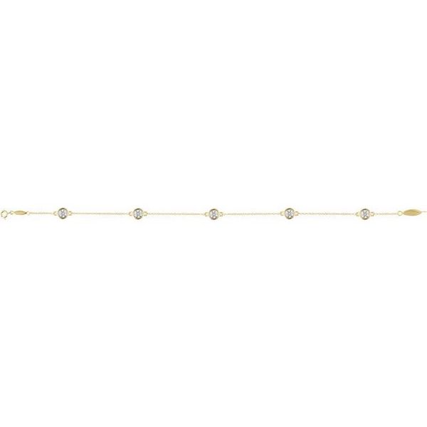 Bezel-Set Five-Station Bracelet