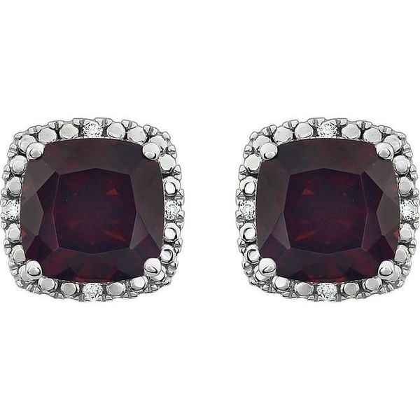 Cushion 4-Prong Halo-Style Earrings