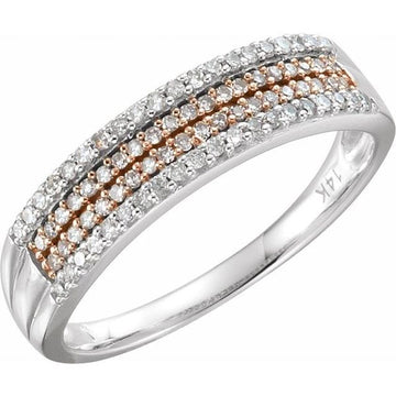Accented Multi-Row Ring