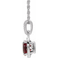 Halo-Style Birthstone Necklace