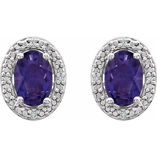 Oval 4-Prong Halo-Style Earrings