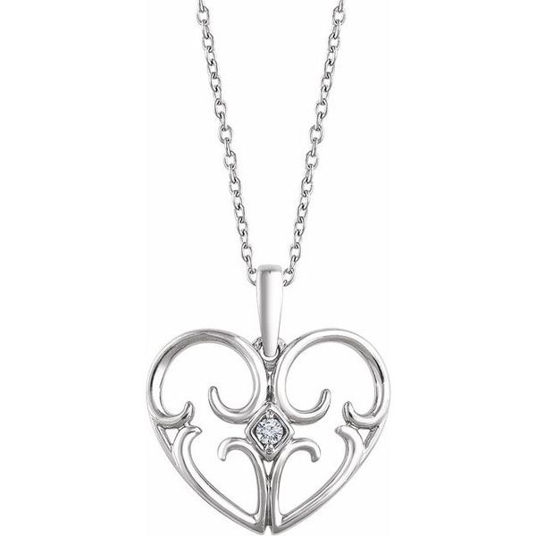Solitaire Heart Necklace