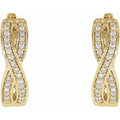Accented Infinity-Inspired Hoop Earrings