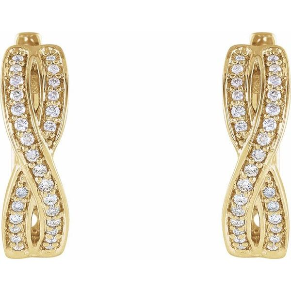 Accented Infinity-Inspired Hoop Earrings