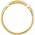 Accented Initial Signet Ring