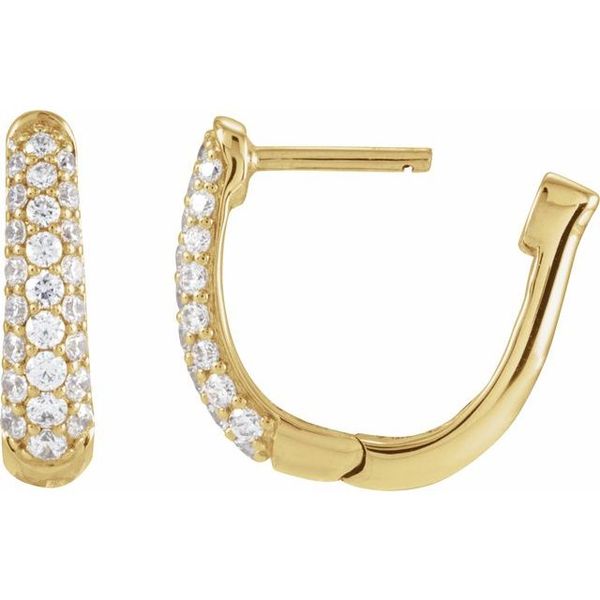 Accented U-Hoop Earrings