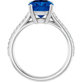 Accented Cathedral-Style Ring
