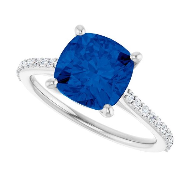 Accented Cathedral-Style Ring