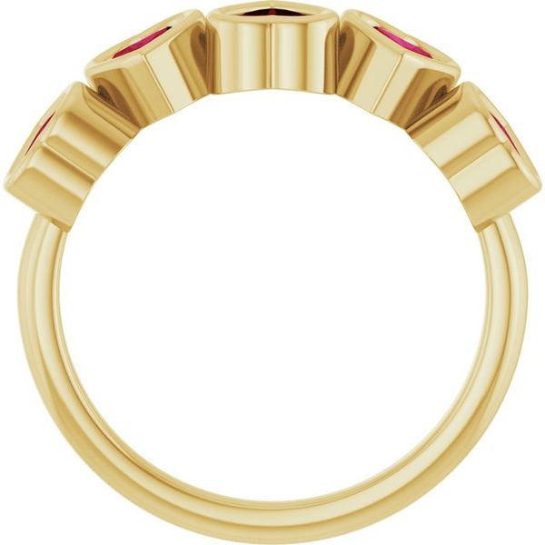 Five-Stone Heart Ring