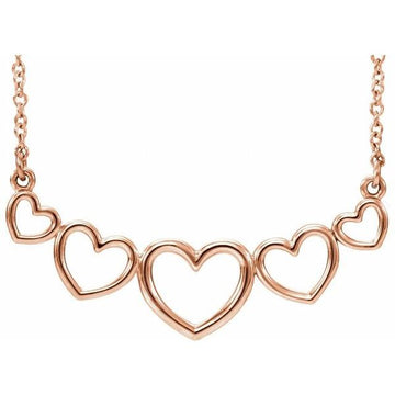 Graduated Heart Necklace
