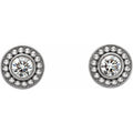 Bezel-Set Beaded Earrings