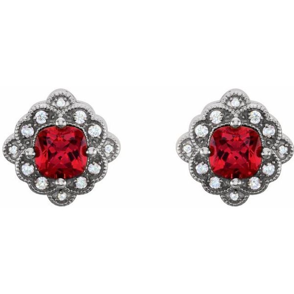 Cushion 4-Prong Vintage-Inspired Earrings
