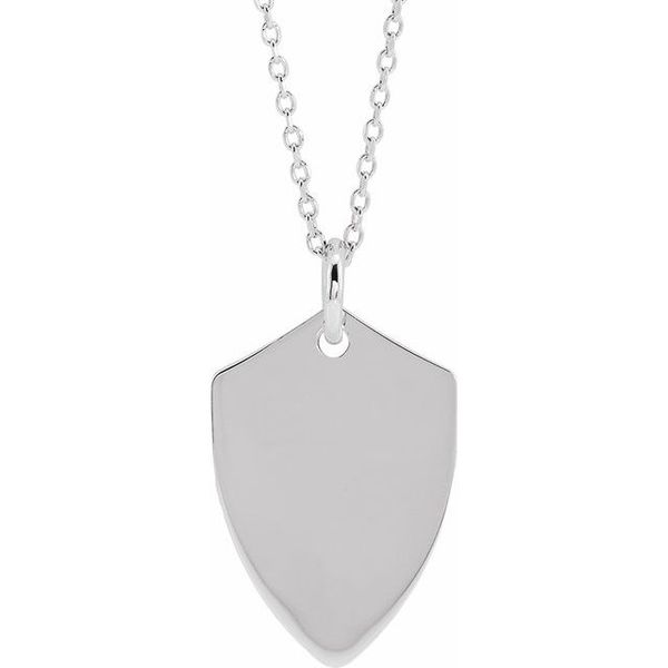 Engravable Shield Necklace