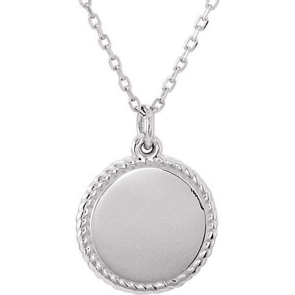 Engravable Rope Necklace or Charm/Pendant