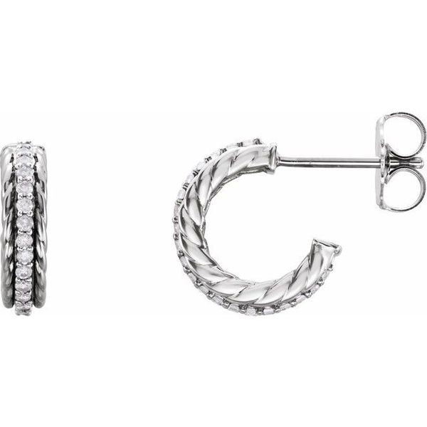 Accented Rope Hoop Earrings
