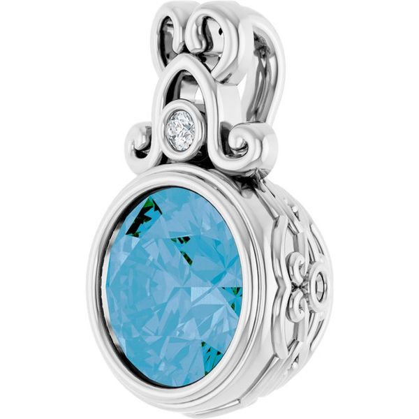 Bezel-Set Accented Pendant
