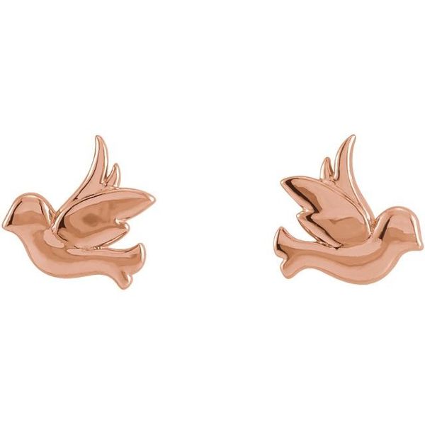 Tiny Bird Stud Earrings