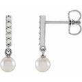 Pearl Bar Earrings