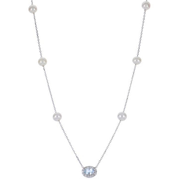 14KT White Gold Freshwater Pearl Necklace