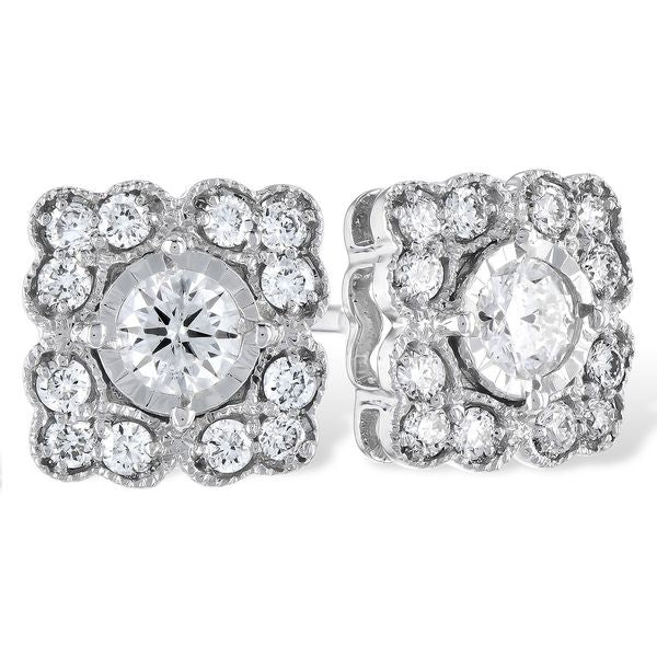 14KT Gold Diamond Earrings