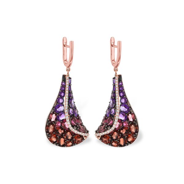 14KT Gold Multi-Stone Earrings