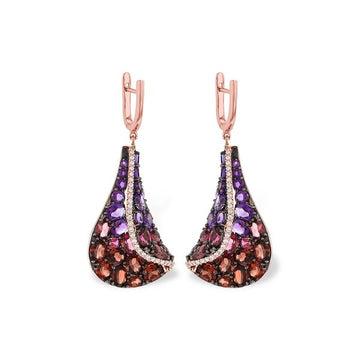 14KT Gold Multi-Stone Earrings