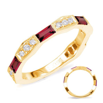 Yellow Gold Ruby & Diamond Ring