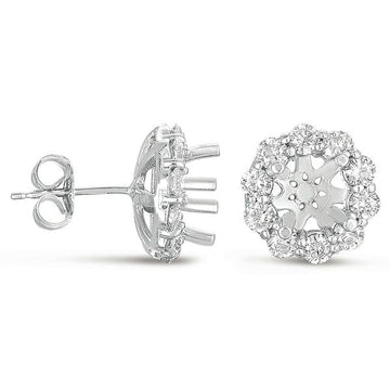 Halo Diamond Earring For 1.5ct Total