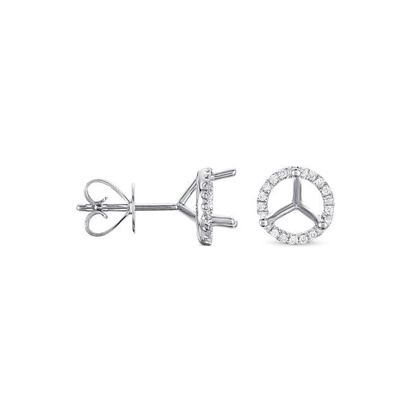 Three Prong Earring Setting .60ct Tw
