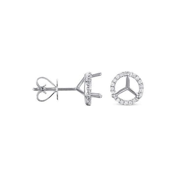 Three Prong Earring Setting .60ct Tw