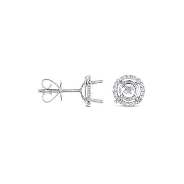 Four Prong Earring Setting For 2.0ct Tw