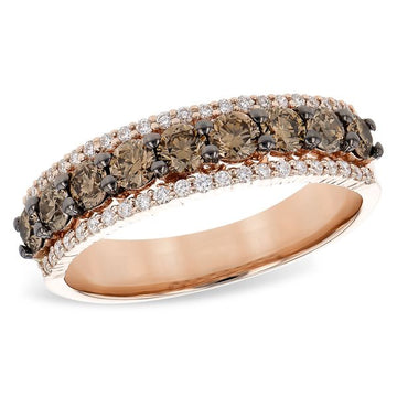 14KT Gold Ladies Brown Diamond Wedding Ring
