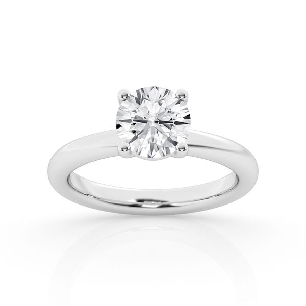 14K White Gold Solitaire Engagement Ring