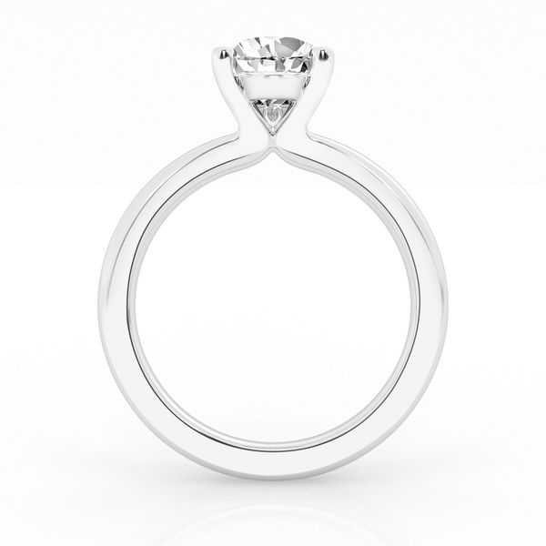 14K White Gold Solitaire Engagement Ring