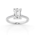 14K White Gold Halo Engagement Ring