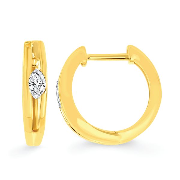 14k Yellow Gold Hoop Earrings