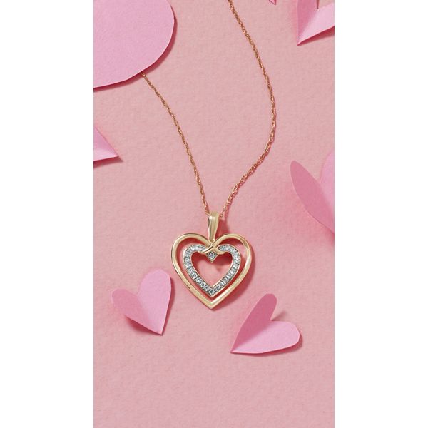 14k Yellow Gold Diamond Pendant