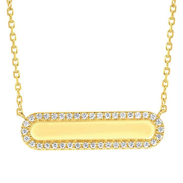 14k Yellow Gold Diamond Pendant