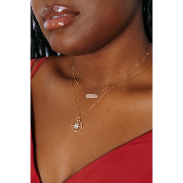 14k Yellow Gold Diamond Pendant